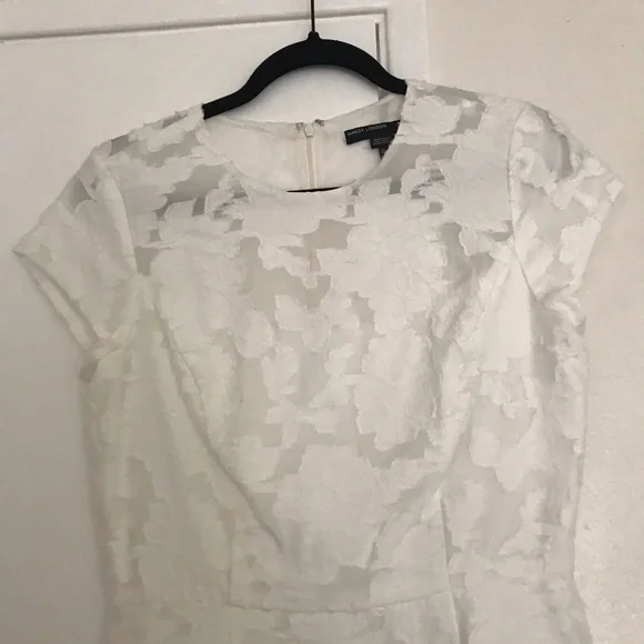 Maggy London White Lace Fit-and-Flare Midi Dress - Picture 7 of 15